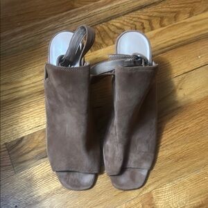 Elegant Brown Women's Open-Toe Shoes